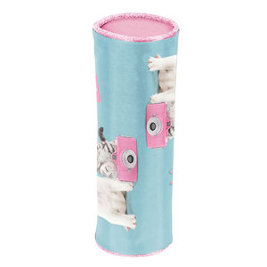 Školské púzdro Happy friends modré okrúhle-5